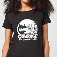 Courage The Cowardly Dog Spotlight Women's T-Shirt - Black - undefined undefined