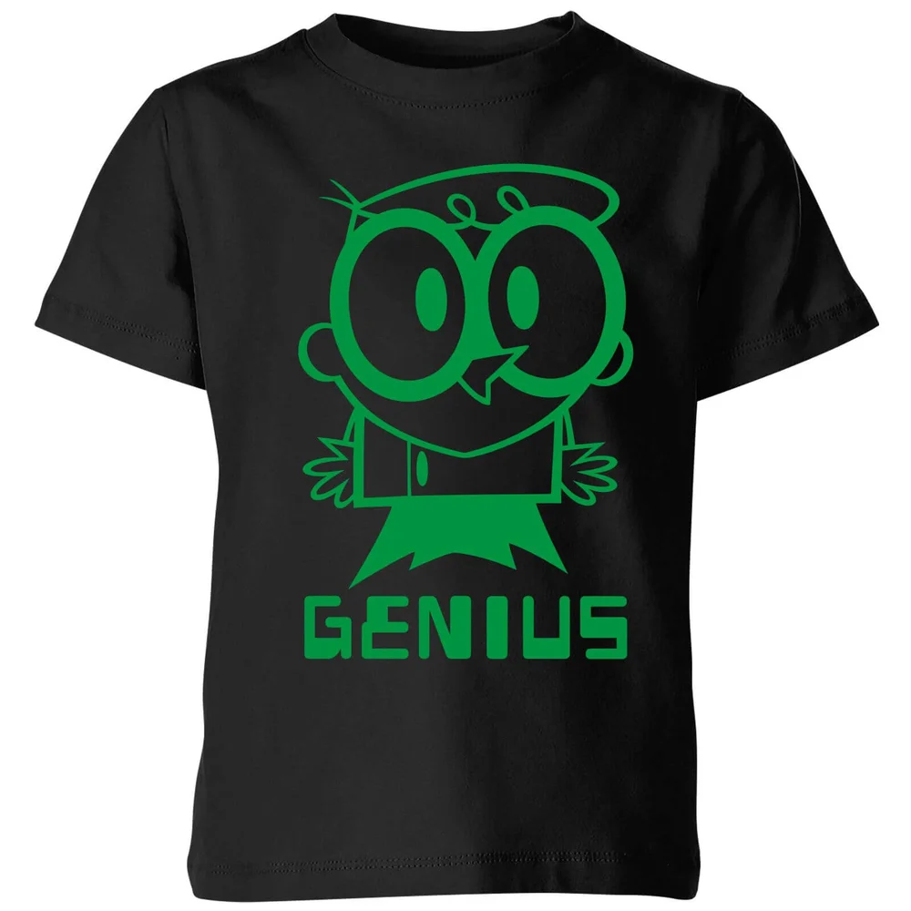 Dexters Lab Green Genius Kids' T-Shirt - Black - 3-4 Years Image 1