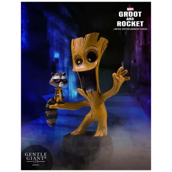 Gentle Giant Marvel Guardians of the Galaxy Marvel Animated Style Groot & Rocket Raccoon Statue - 10cm