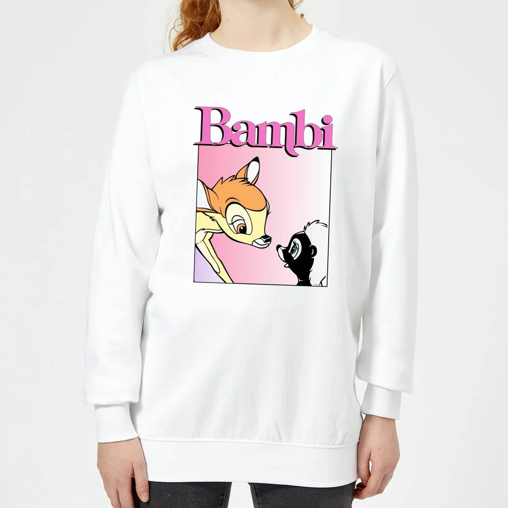 Disney Bambi Nice To Meet You Women's Sweatshirt - White - XS Image 1