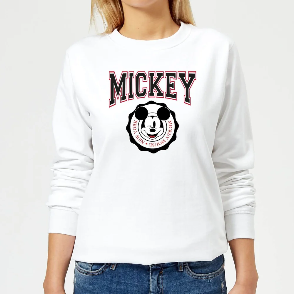 Disney Mickey New York Women's Sweatshirt - White - XS Image 1