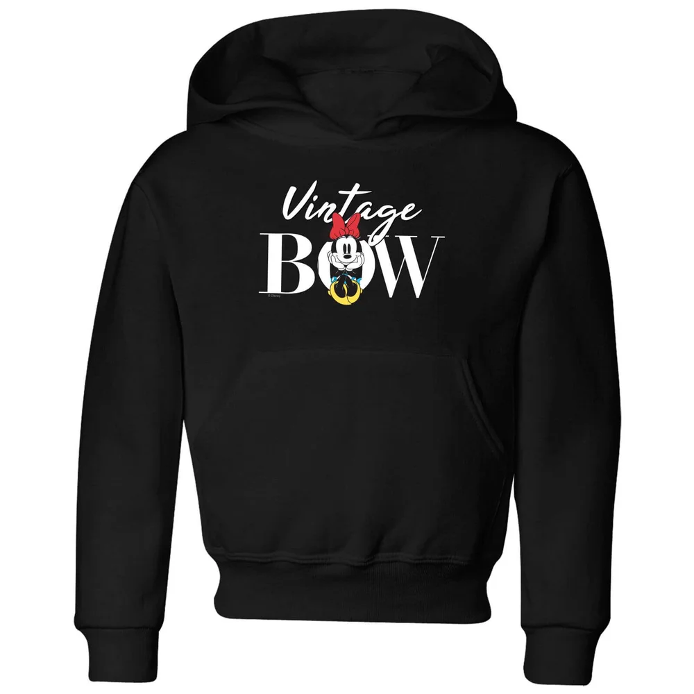 Disney Minnie Mouse Vintage Bow Kids' Hoodie - Black - 3-4 Years Image 1
