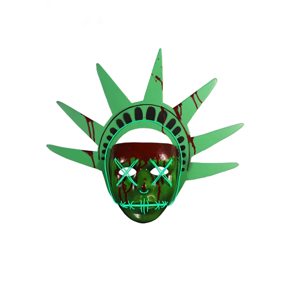 Trick Or Treat Purge: Election Year Lady Liberty Light-Up Mask Image 1