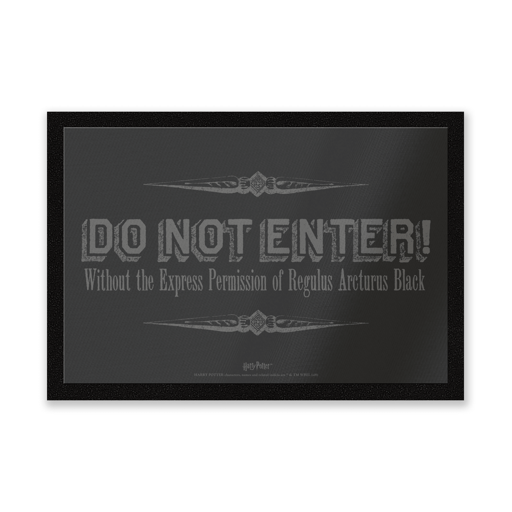 Harry Potter Regulus Black Do Not Enter Entrance Mat Image 1
