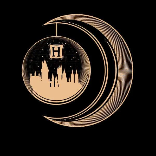 Harry Potter Globe Moon Sweatshirt - Black