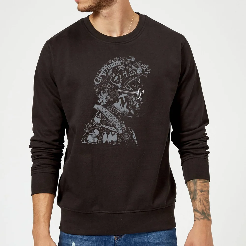 Harry Potter Harry Potter Head Sweatshirt - Black - S Image 1
