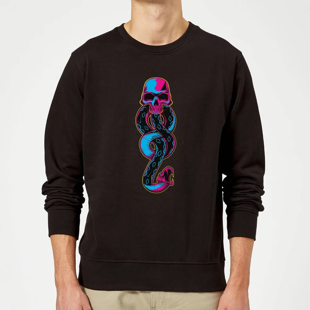 Harry Potter Dark Mark Neon Sweatshirt - Black - S Image 1