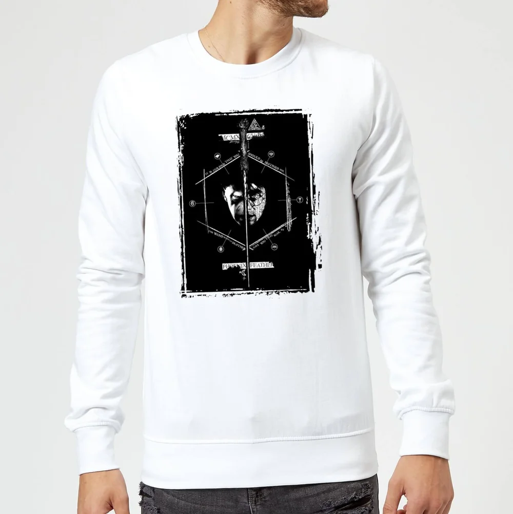 Harry Potter Harry Voldemort Wand Sweatshirt - White - S Image 1