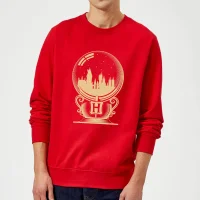 Harry Potter Hogwarts Snowglobe Sweatshirt - Red - undefined undefined