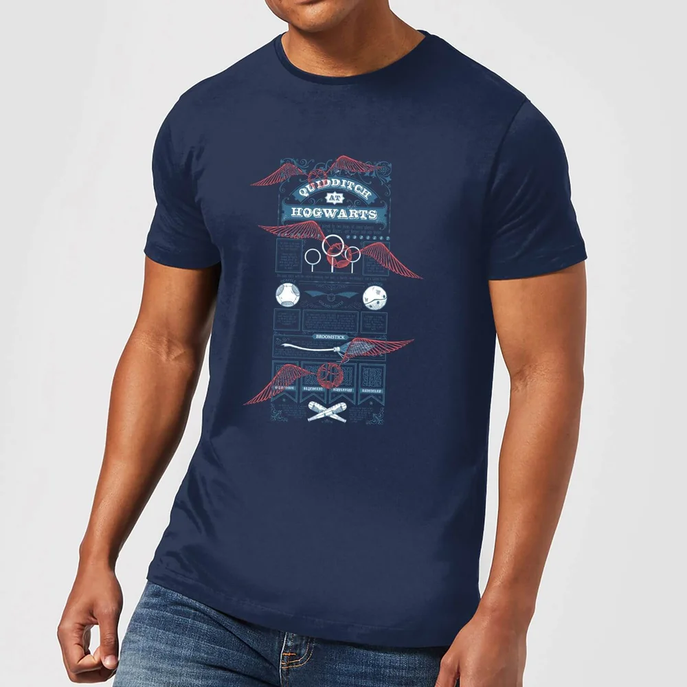 Harry Potter Quidditch At Hogwarts Men's T-Shirt - Navy - S Image 1