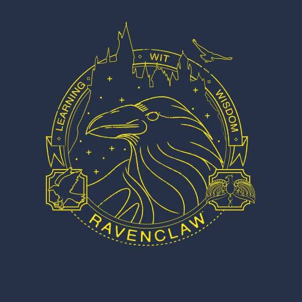 Harry Potter Ravenclaw Raven Badge Men's T-Shirt - Navy