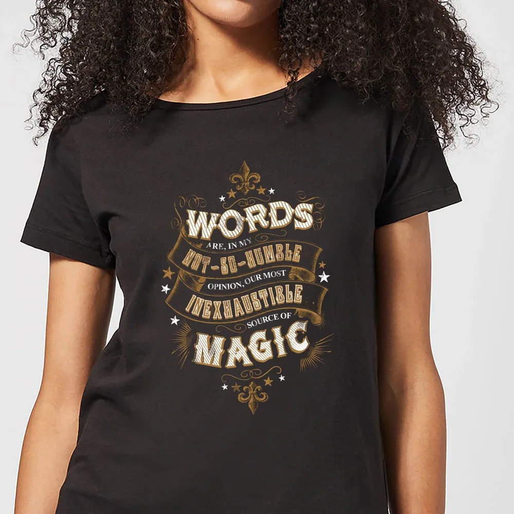 Harry Potter Words Are, In My Not So Humble Opinion Women's T-Shirt - Black - S Image 1