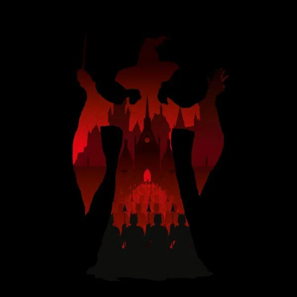 Harry Potter McGonagall Silhouette Women's T-Shirt - Black