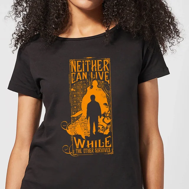 Harry Potter Neither Can Live Women's T-Shirt - Black