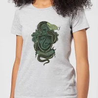 Harry Potter Slytherin Drawn Crest Women's T-Shirt - Grey - undefined undefined