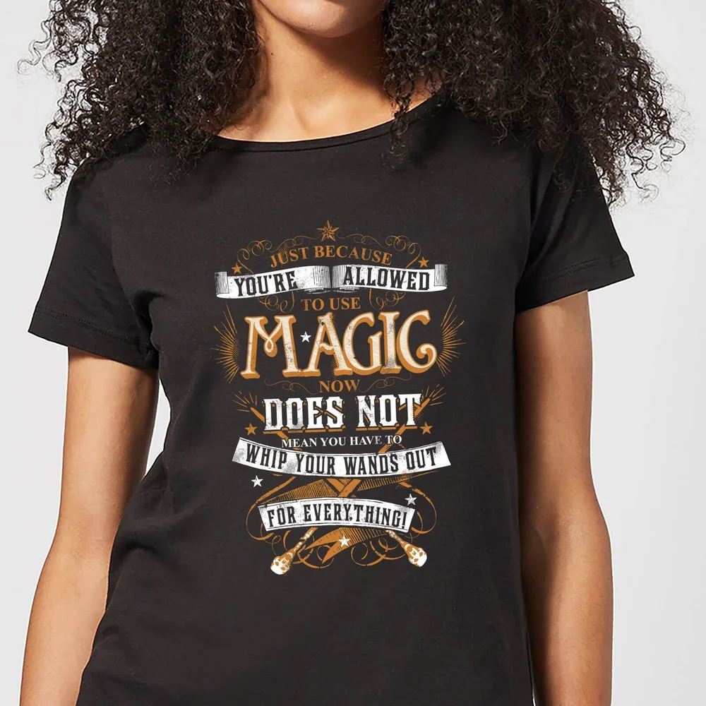 Harry Potter Whip Your Wands Out Women's T-Shirt - Black - S Image 1
