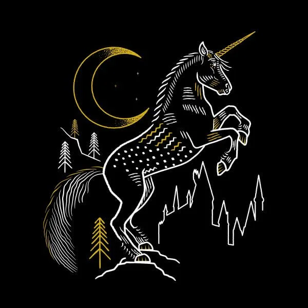 Harry Potter Unicorn Women's T-Shirt - Black