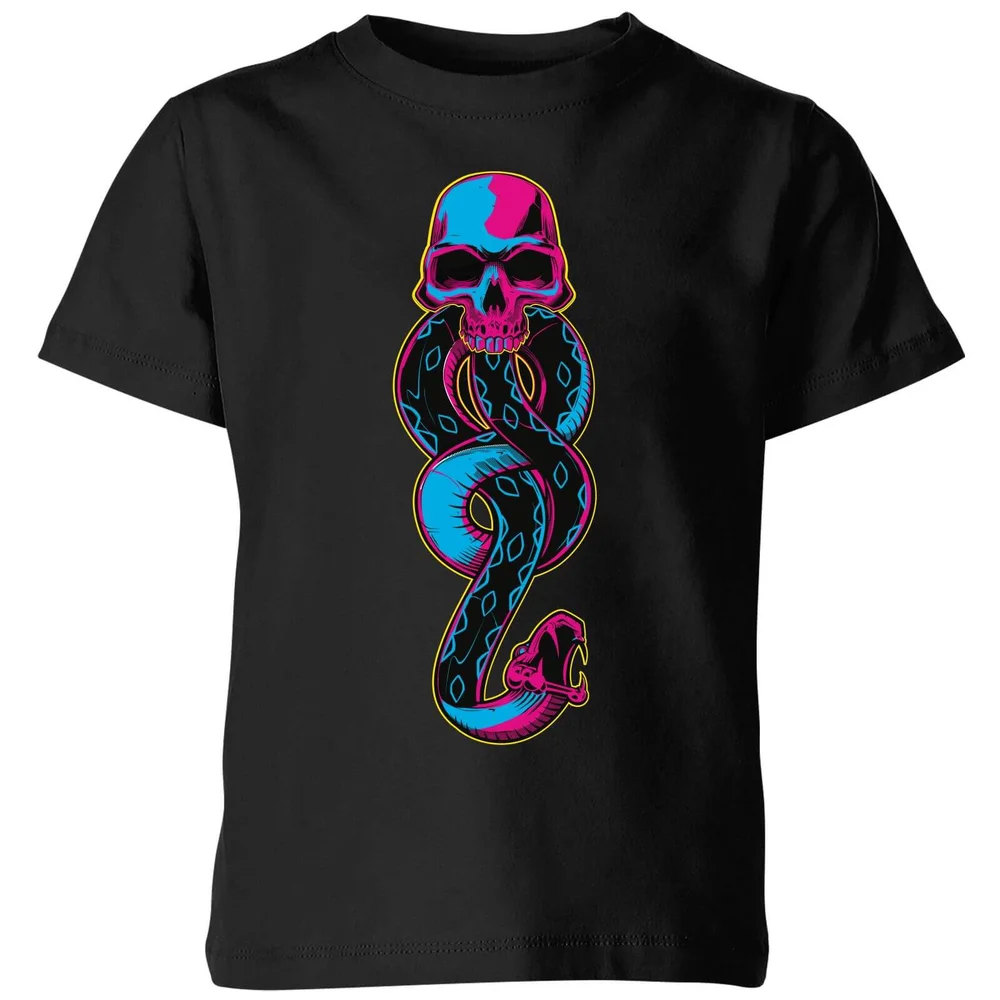 Harry Potter Dark Mark Neon Kids' T-Shirt - Black - 3-4 Years Image 1