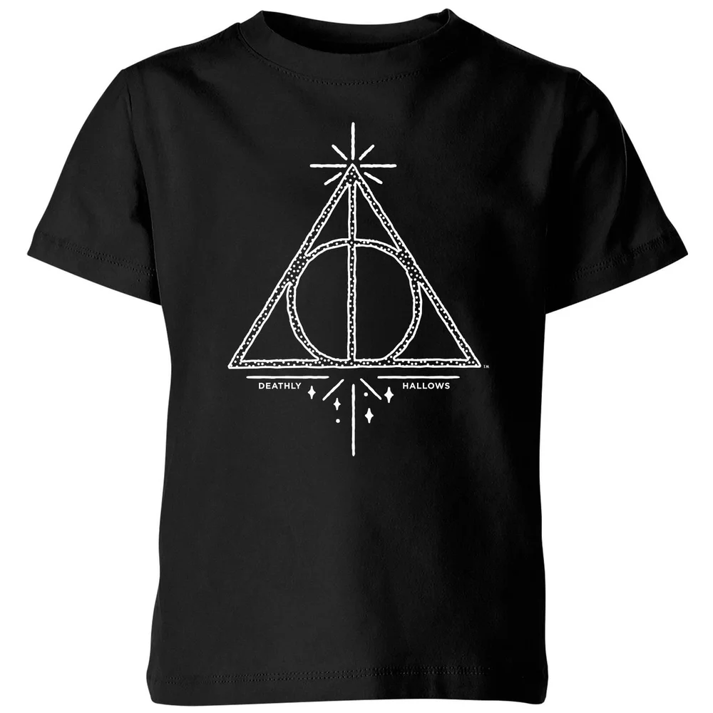Harry Potter Deathly Hallows Kids' T-Shirt - Black - 3-4 Years Image 1