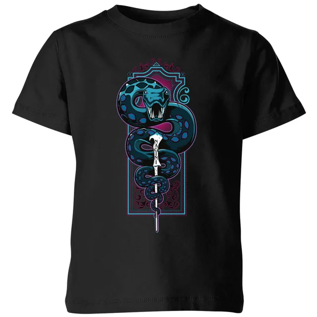 Harry Potter Nagini Neon Kids' T-Shirt - Black