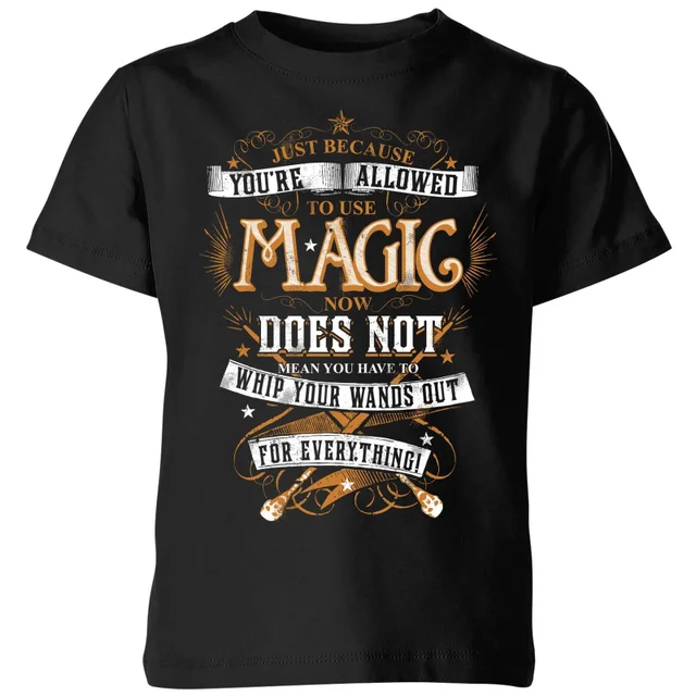 Harry Potter Whip Your Wands Out Kids' T-Shirt - Black