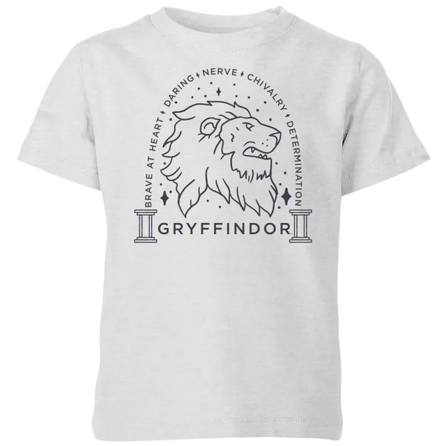 Harry Potter Gryffindor Linework Kids' T-Shirt - Grey