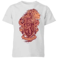 Harry Potter Gryffindor Drawn Crest Kids' T-Shirt - Grey - undefined undefined