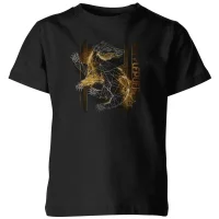 Harry Potter Hufflepuff Geometric Kids' T-Shirt - Black - undefined undefined