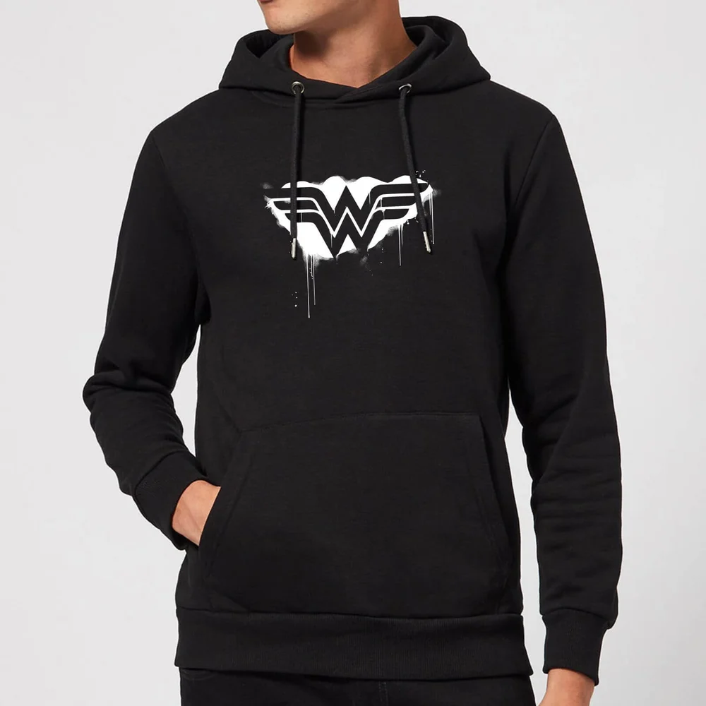 Justice League Graffiti Wonder Woman Hoodie - Black - S Image 1