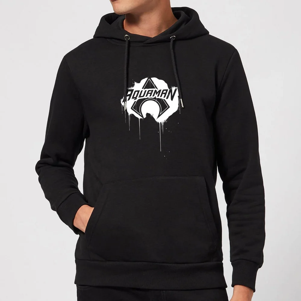 Justice League Graffiti Aquaman Hoodie - Black - S Image 1