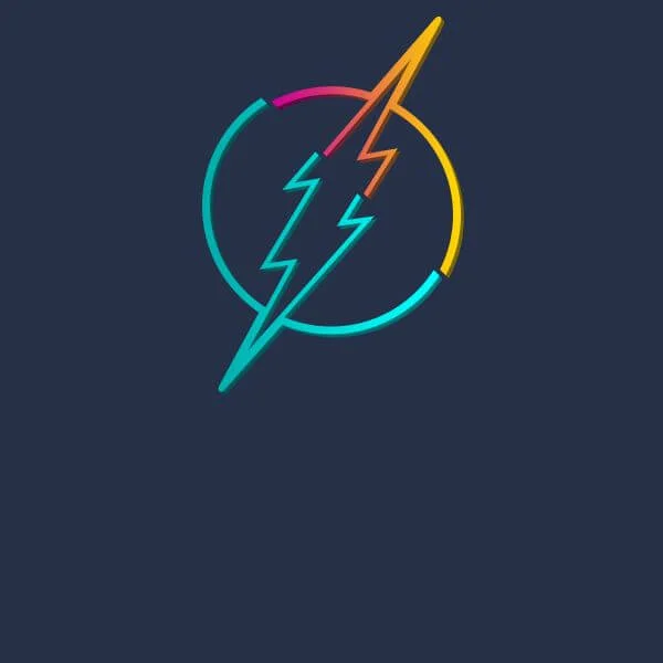 Justice League Neon Flash Women's T-Shirt - Navy