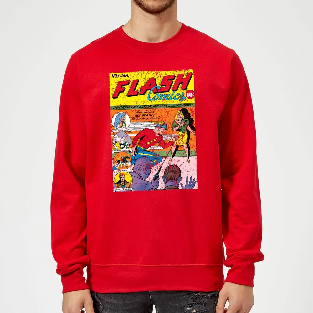 Justice League The Flash Issue One Sweatshirt - Red - S Image 1