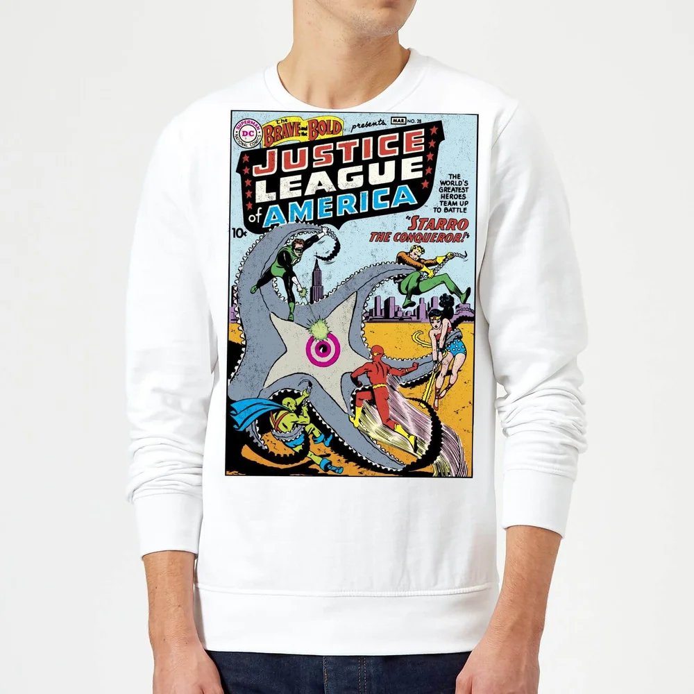 Justice League Starro The Conqueror Cover Sweatshirt - White - S Image 1