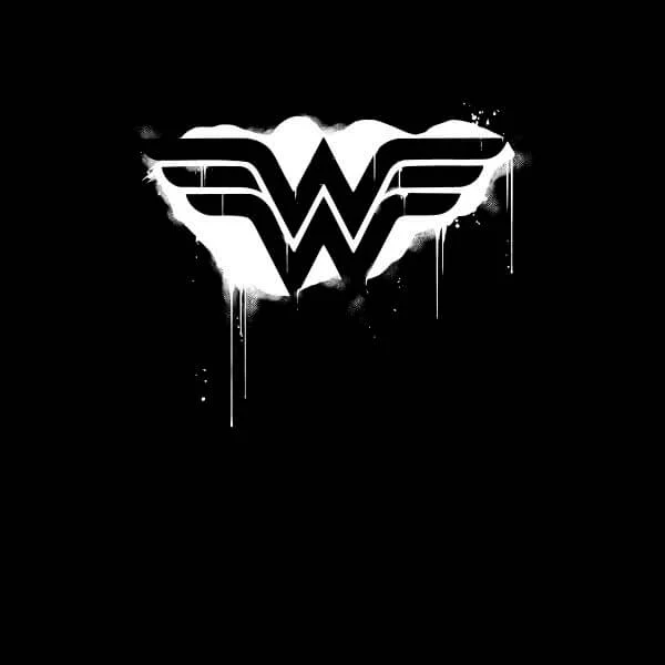 Justice League Graffiti Wonder Woman Women's T-Shirt - Black