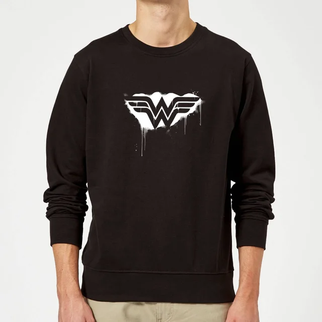 Justice League Graffiti Wonder Woman Sweatshirt - Black