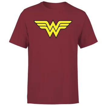 Justice League Wonder Woman Logo Men's T-Shirt - Burgundy