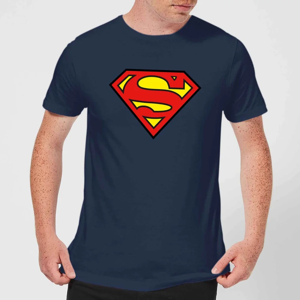 Justice League Superman Logo Men's T-Shirt - Navy - S Image 1
