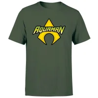 Justice League Aquaman Logo Men's T-Shirt - Forest Green - undefined undefined