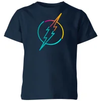 Justice League Neon Flash Kids' T-Shirt - Navy - undefined undefined
