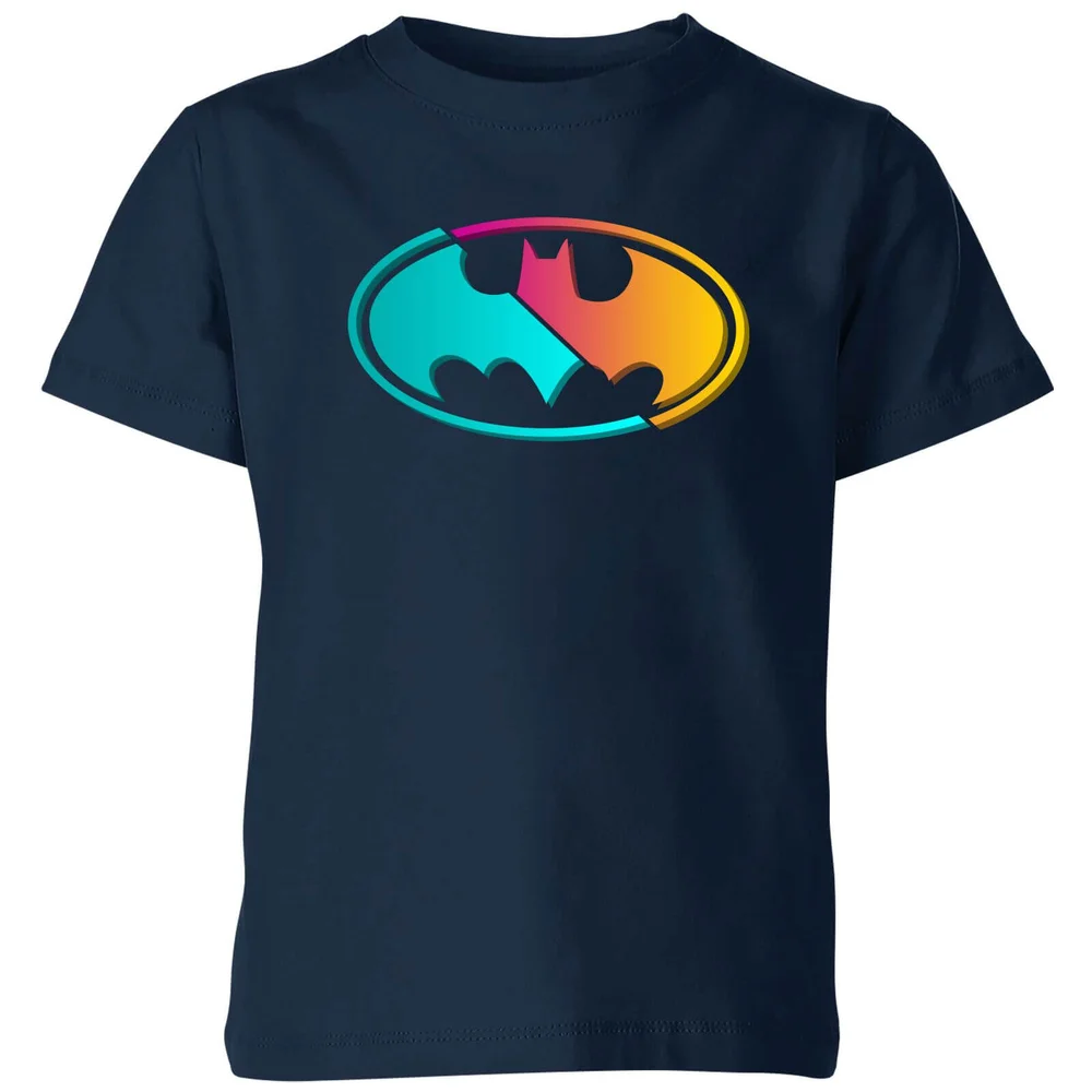 Justice League Neon Batman Kids' T-Shirt - Navy - 3-4 Years Image 1