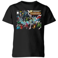 Justice League Crisis On Infinite Earths Cover Kids' T-Shirt - Black - undefined undefined