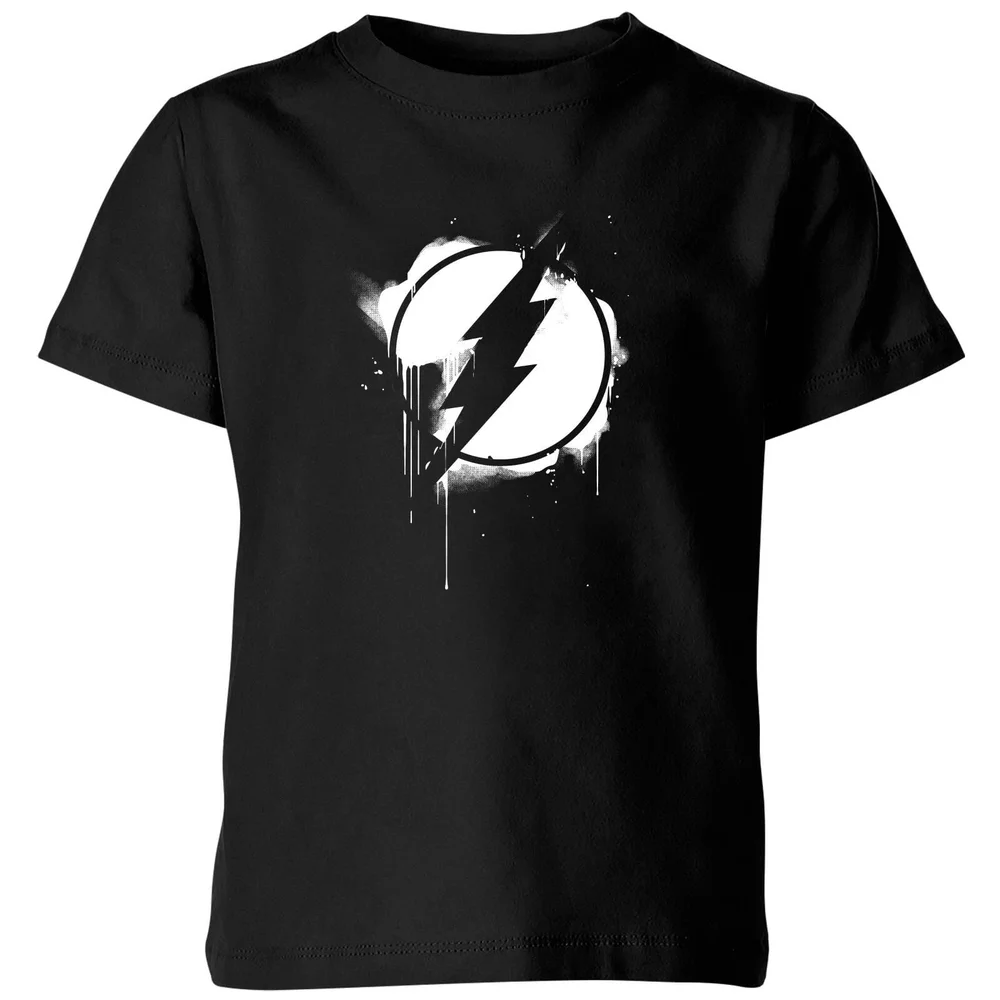 Justice League Graffiti The Flash Kids' T-Shirt - Black - 3-4 Years Image 1