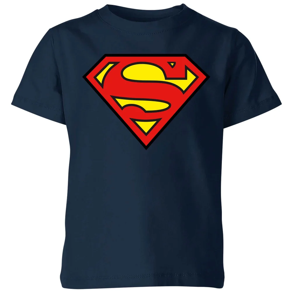 Justice League Superman Logo Kids' T-Shirt - Navy - 3-4 Years Image 1