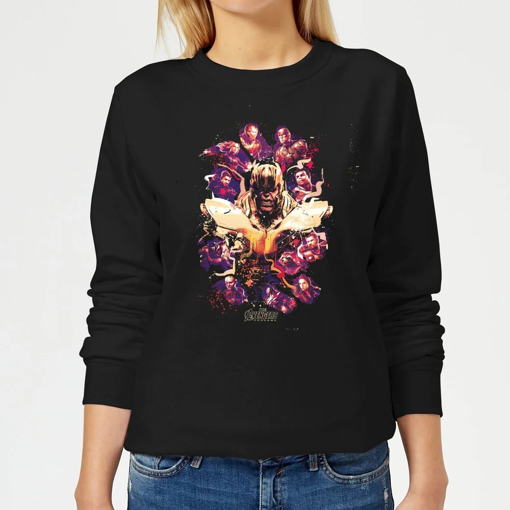 Avengers Endgame Splatter Women's Sweatshirt - Black - XS Image 1