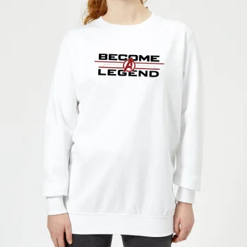 Avengers Endgame Become A Legend Women's Sweatshirt - White