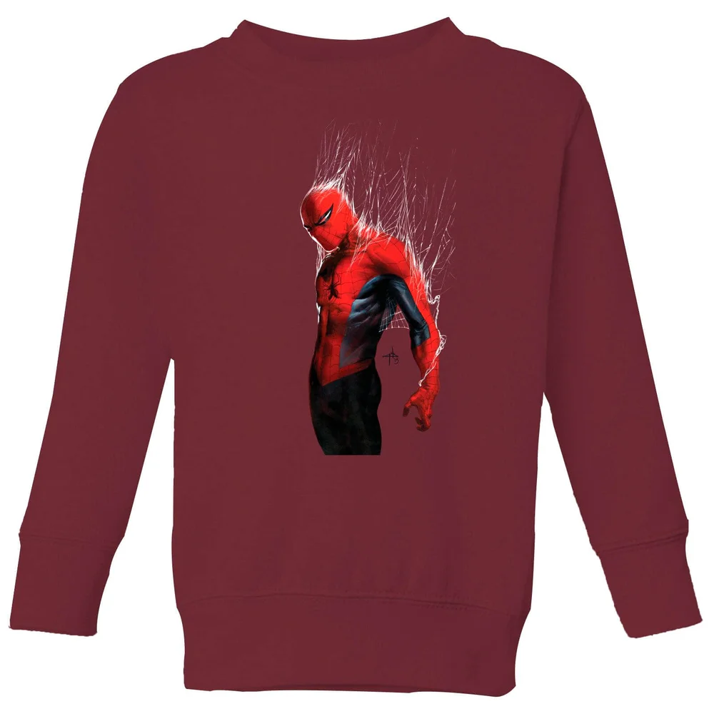 Marvel Spider-man Web Wrap Kids' Sweatshirt - Burgundy - 3-4 Years Image 1