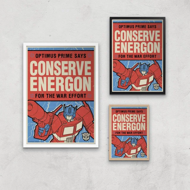 Transformers Conserve Energon Poster Art Print