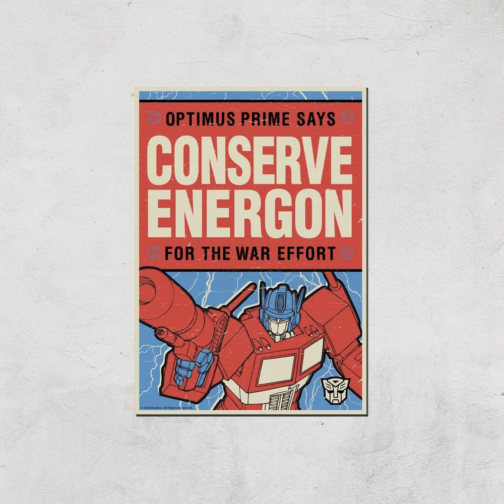 Transformers Conserve Energon Poster Art Print - A4 - Print Only Image 1