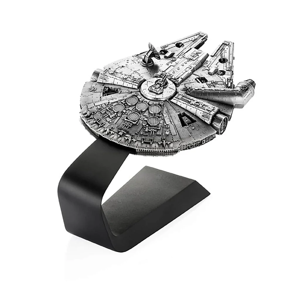 Royal Selangor Star Wars Millennium Falcon Vehicle with Stand 19.5cm - Pewter Replica Image 1