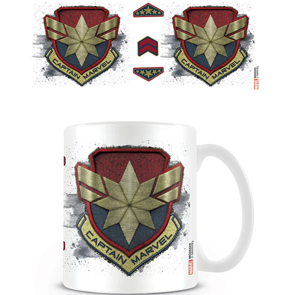 Captain Marvel (Badge) Coffee Mug Image 1